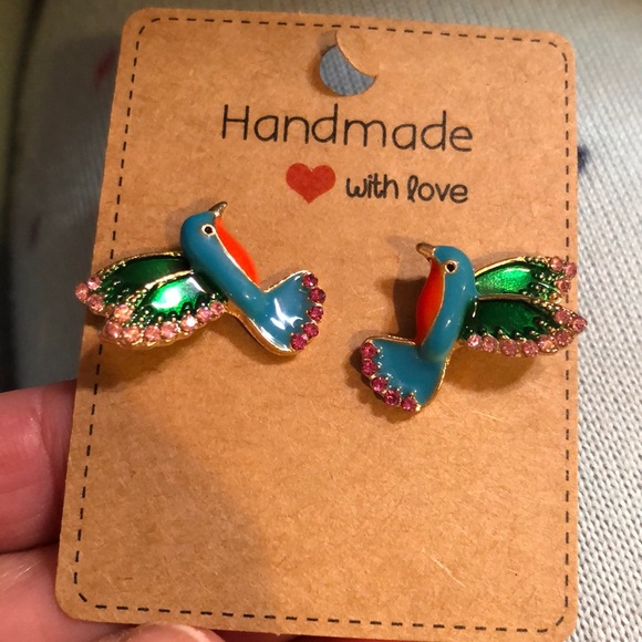 Hummingbird earrings - Picture 2 of 2